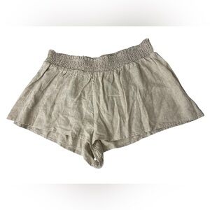 By Anthropologie NWT Oatmeal Flax Linen Pull On Easy Shorts Sz M